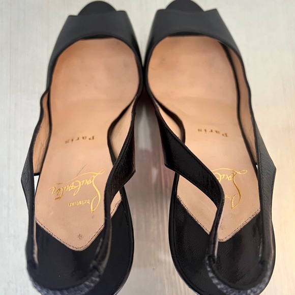 Christian Louboutin Black Prive 120 Peep toe size 38 (8) - Picture 5 of 8